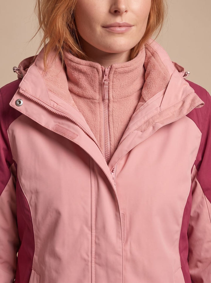 Women's 2-in-1 Hooded Softshell Fleece Outdoor Jacket