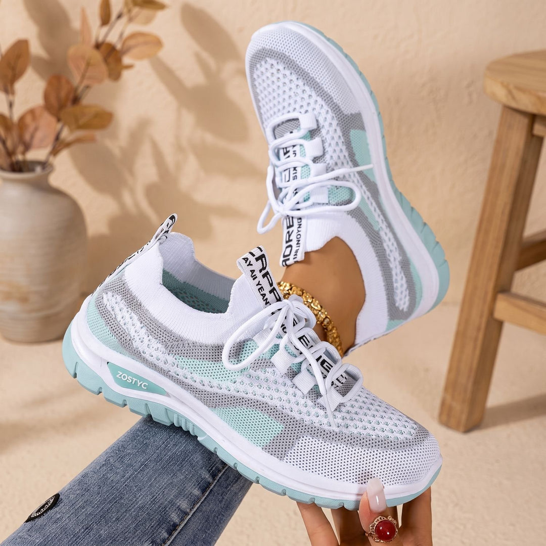 Women's Arch Support Lace-Up Breathable Mesh Walking Shoes