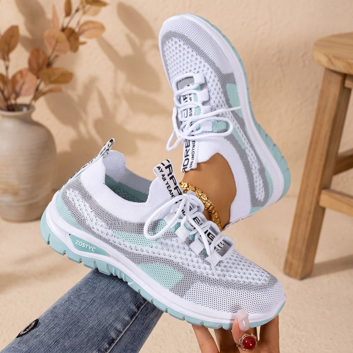 Women's Arch Support Lace-Up Breathable Mesh Walking Shoes