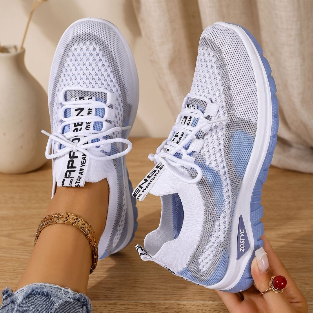Women's Arch Support Lace-Up Breathable Mesh Walking Shoes
