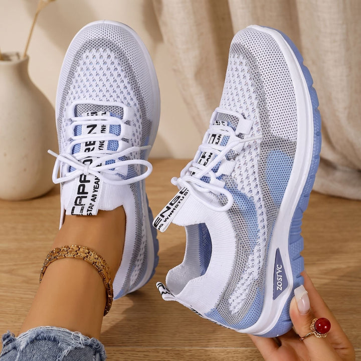 Women's Arch Support Lace-Up Breathable Mesh Walking Shoes