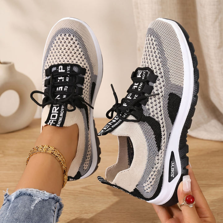 Women's Arch Support Lace-Up Breathable Mesh Walking Shoes