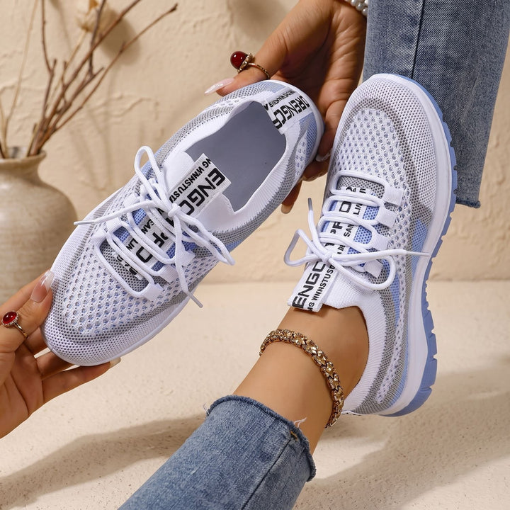 Women's Arch Support Lace-Up Breathable Mesh Walking Shoes