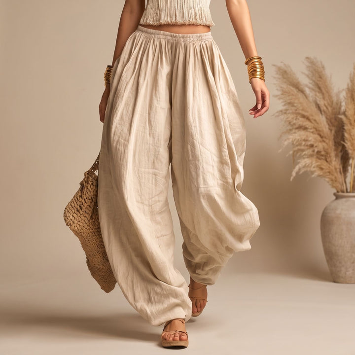 Women's Boho Halter Crop Top Harem Pants Two Piece Set