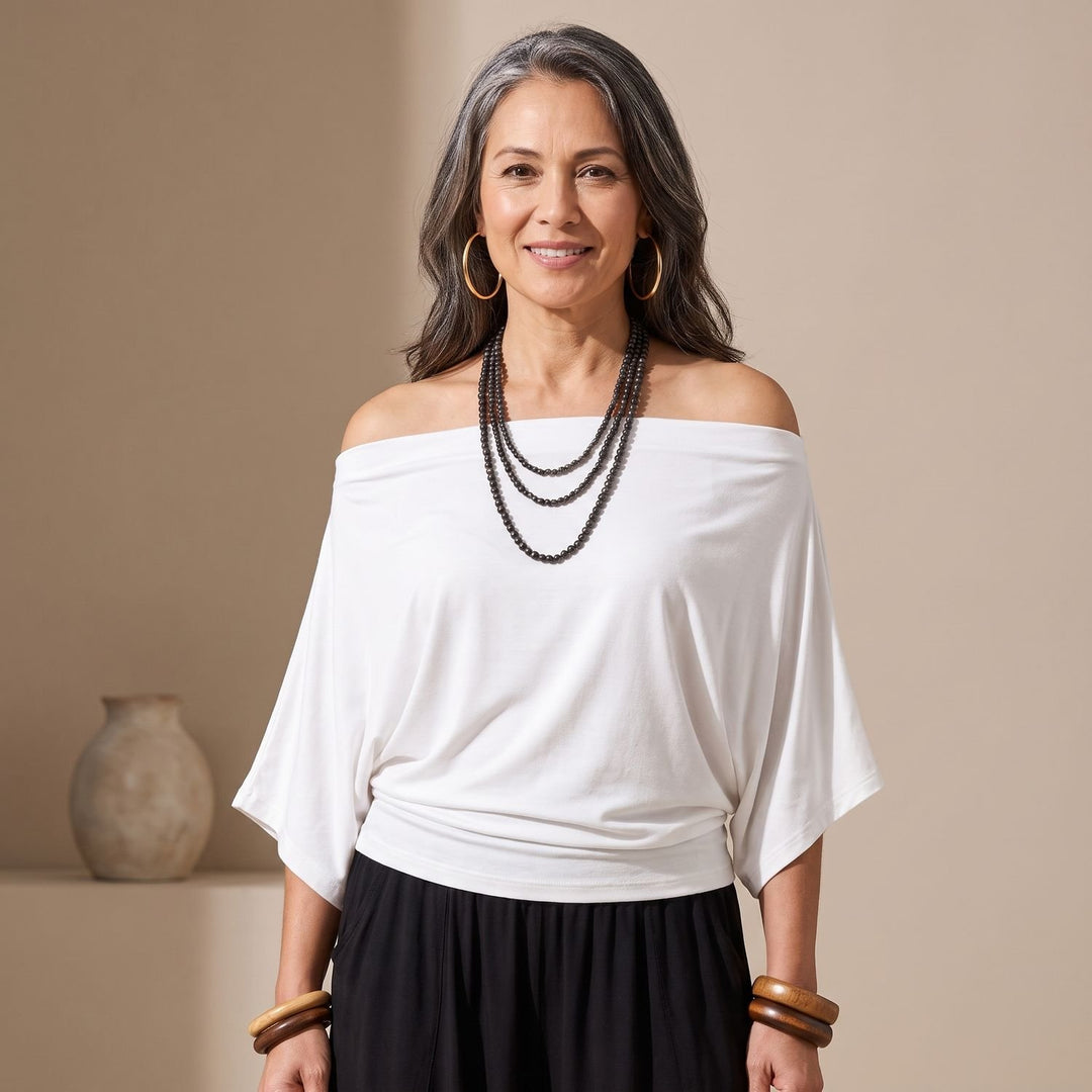 Women's Boho Two Piece Set Off-Shoulder Top Wide-Leg Pants