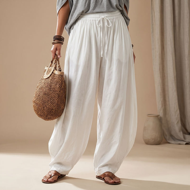 Women's Boho Two Piece Set Off-Shoulder Top Wide-Leg Pants