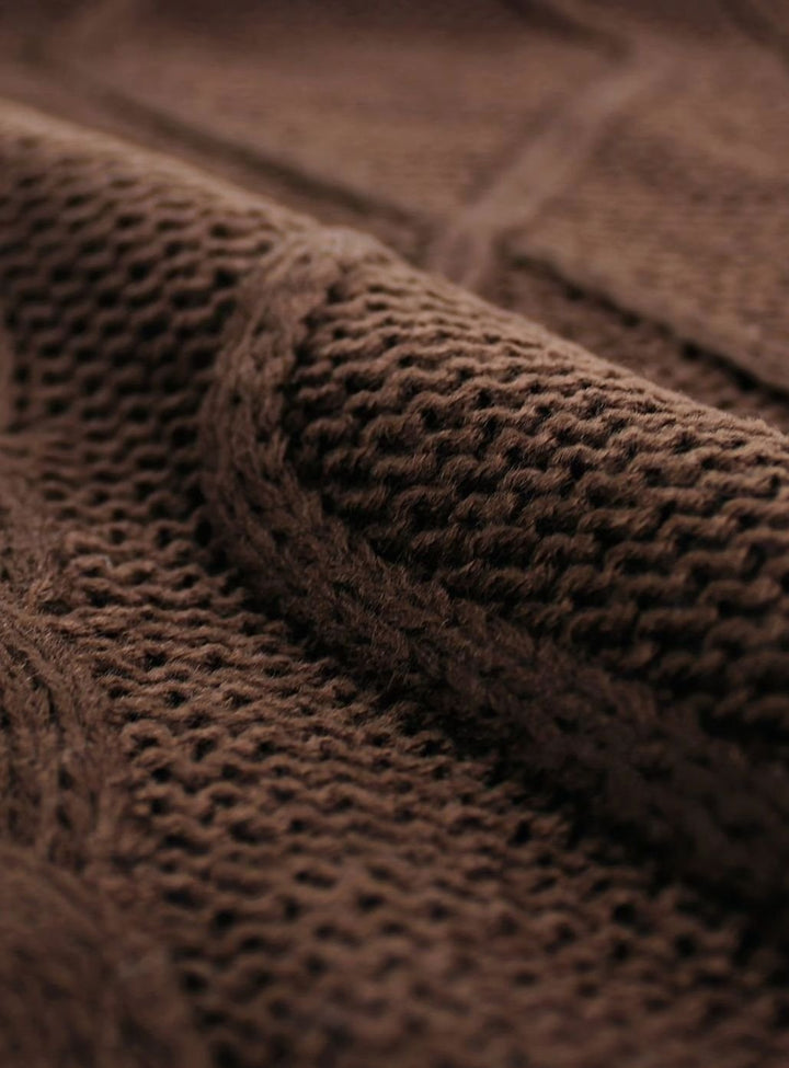 Women's Cable-Knit V-Neck Sweater Vest Relaxed Layering Pullover