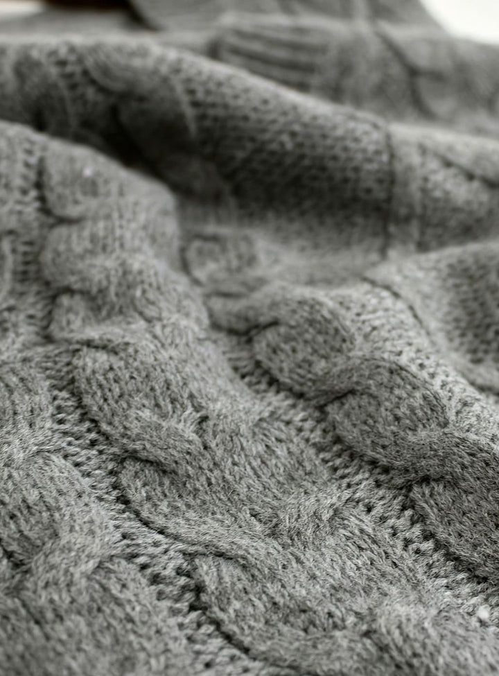Women's Cable-Knit V-Neck Sweater Vest Relaxed Layering Pullover