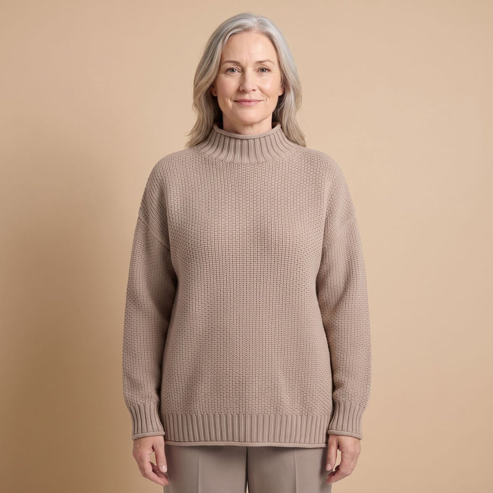 Women's Cashmere Relaxed-Fit Turtleneck Sweater