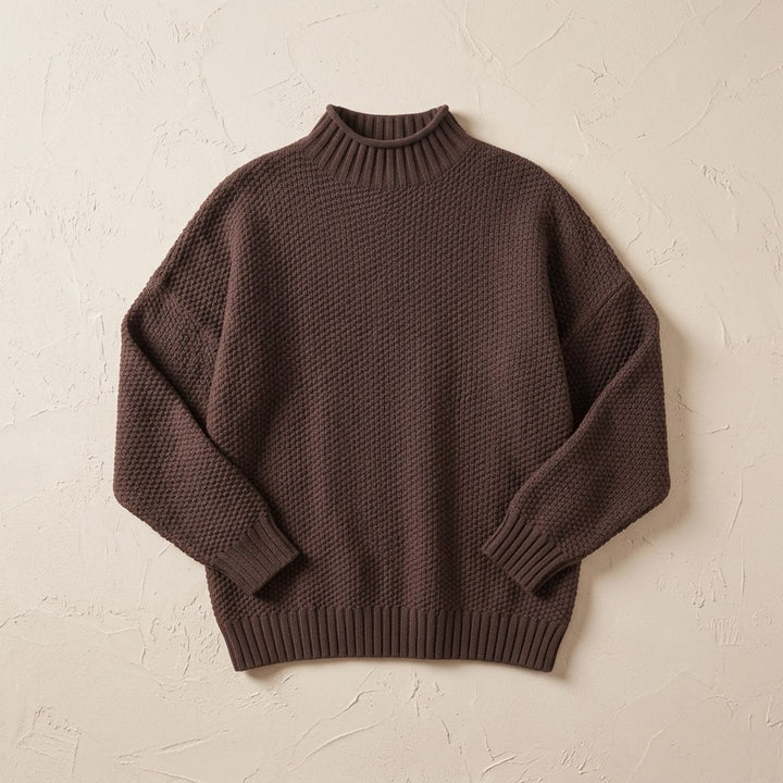 Women's Cashmere Relaxed-Fit Turtleneck Sweater - Brown