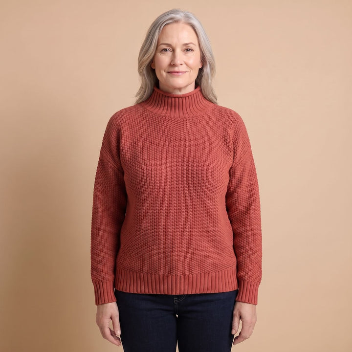 Women's Cashmere Relaxed-Fit Turtleneck Sweater
