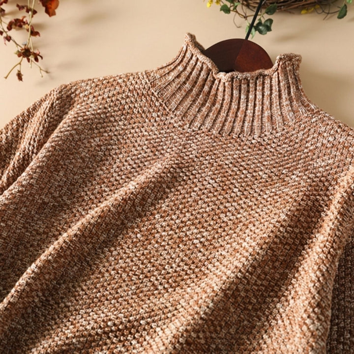 Women's Chunky Turtleneck Knit Pullover Sweater
