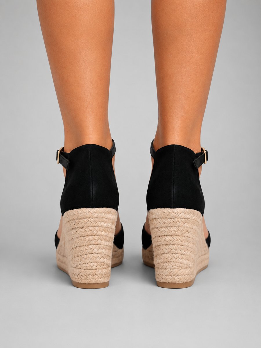 Women's Closed-Toe Espadrille Wedge Ankle-Strap Sandal Boots