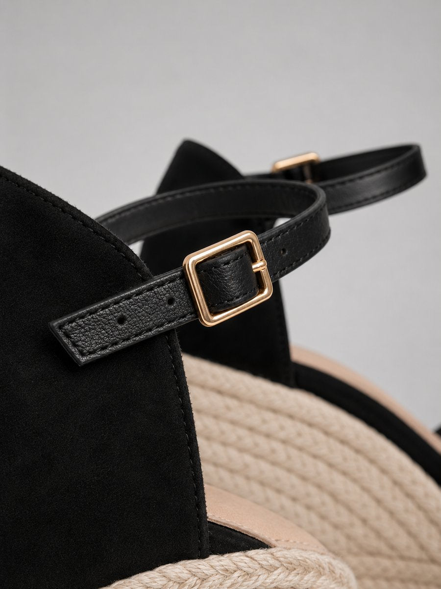 Women's Closed-Toe Espadrille Wedge Ankle-Strap Sandal Boots