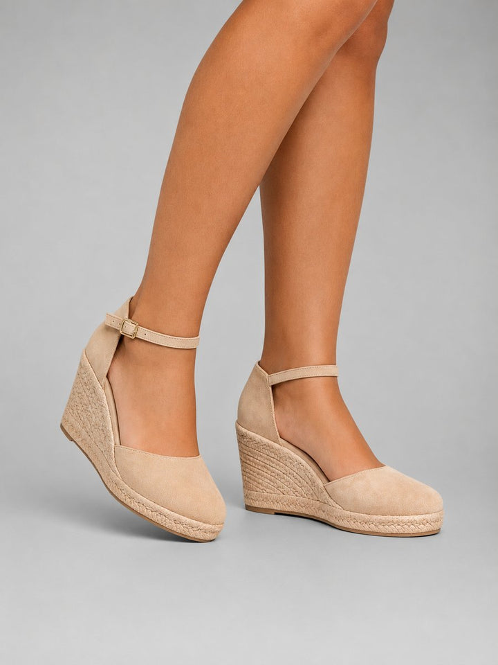 Women's Closed-Toe Espadrille Wedge Ankle-Strap Sandal Boots