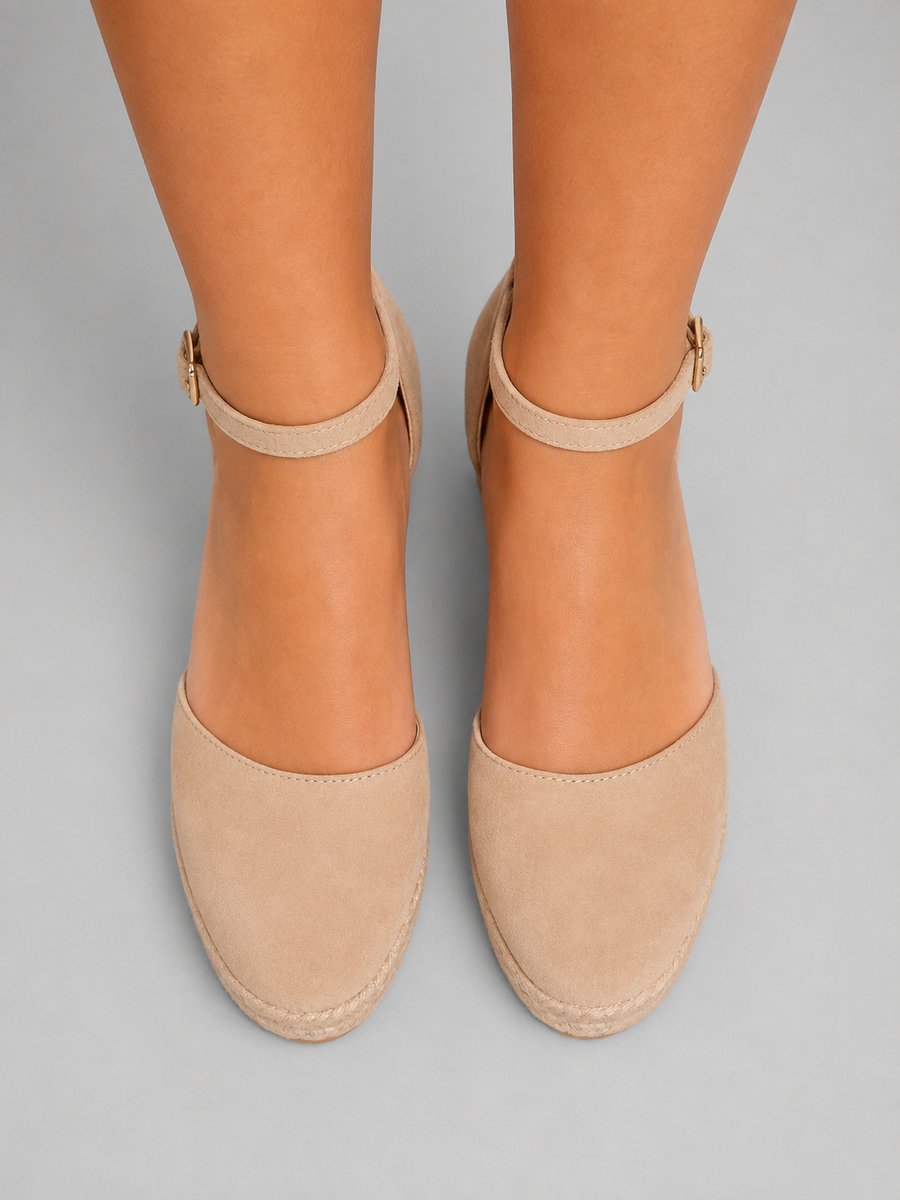 Women's Closed-Toe Espadrille Wedge Ankle-Strap Sandal Boots