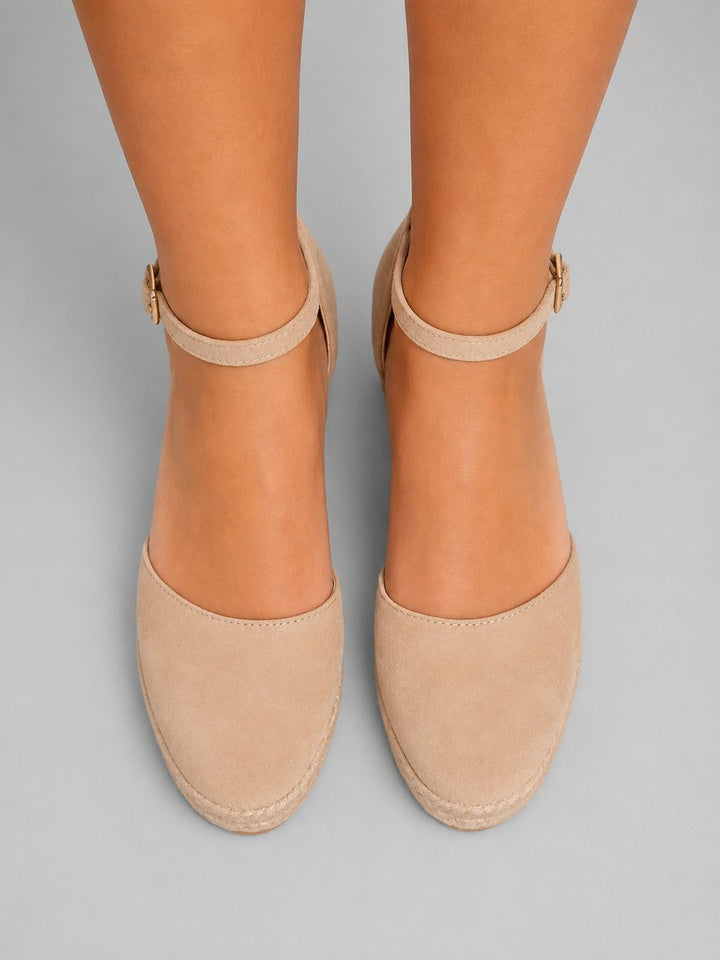 Women's Closed-Toe Espadrille Wedge Ankle-Strap Sandal Boots