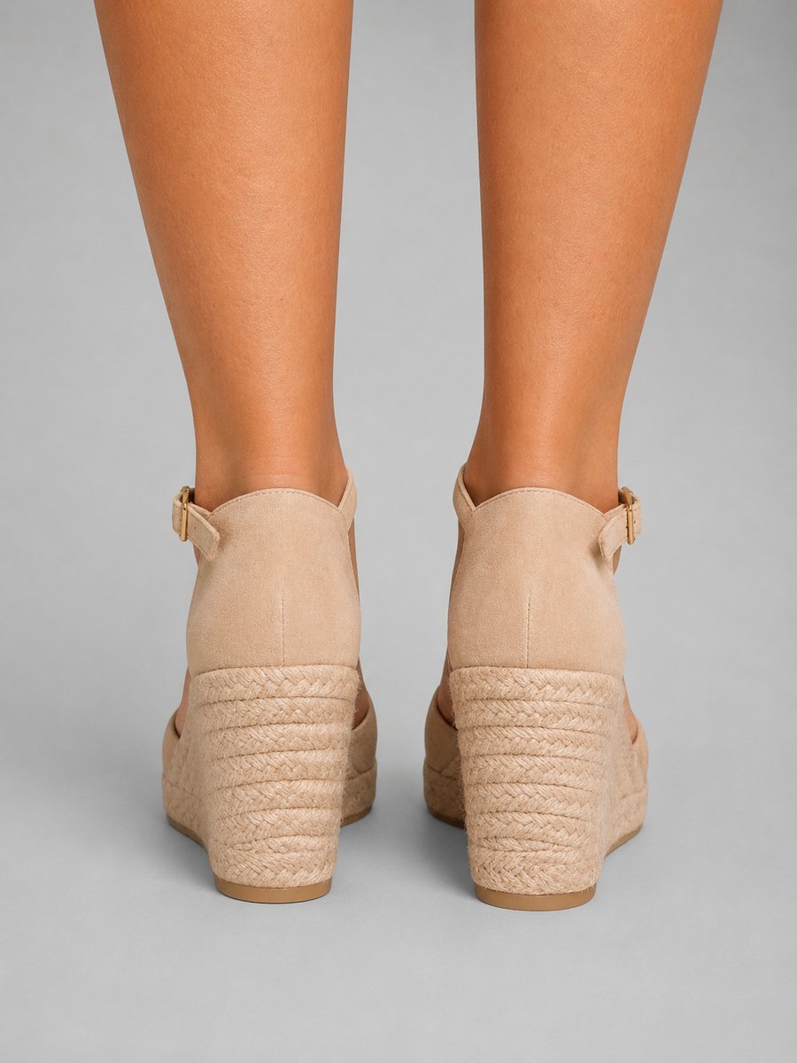 Women's Closed-Toe Espadrille Wedge Ankle-Strap Sandal Boots
