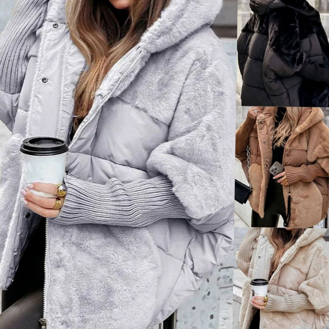 Women's Coat Oversized Faux Fur Puffer Hooded Winter Jacket