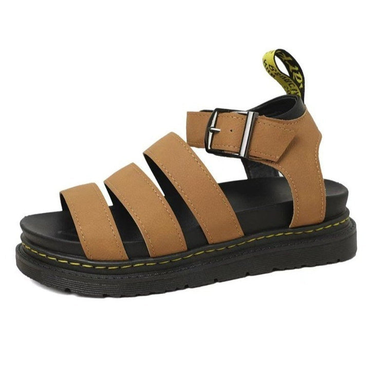 Women's Comfortable Sandals Buckle-Strap Platform Open-Toe - Bruin