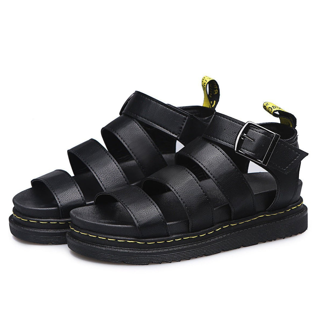 Women's Comfortable Sandals Buckle-Strap Platform Open-Toe