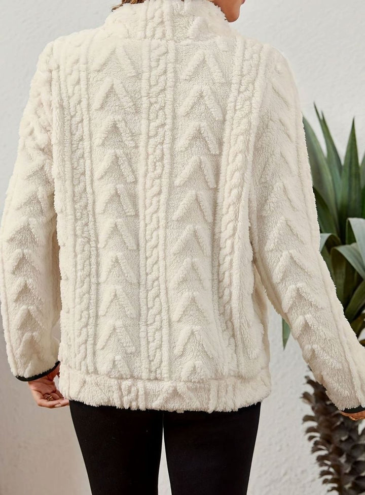 Women's Cozy Fleece Half-Zip Kangaroo Pocket Pullover Sweater
