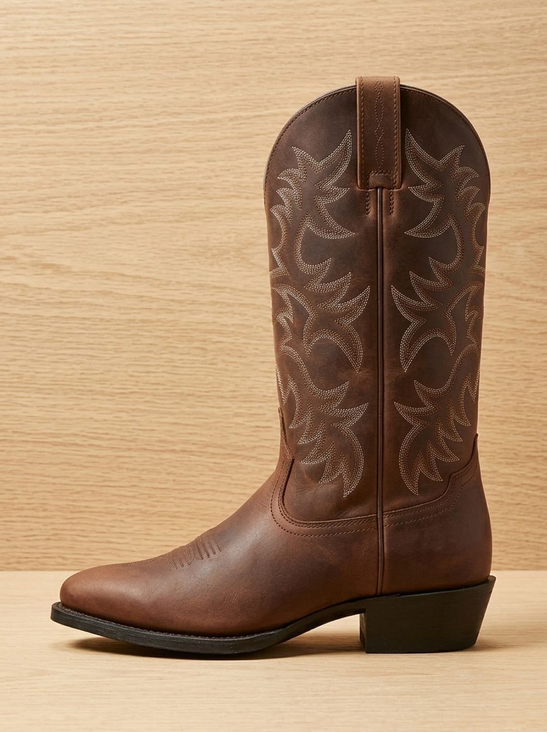 Women's Embroidered Western Cowboy Mid-Calf Block Heel Boots