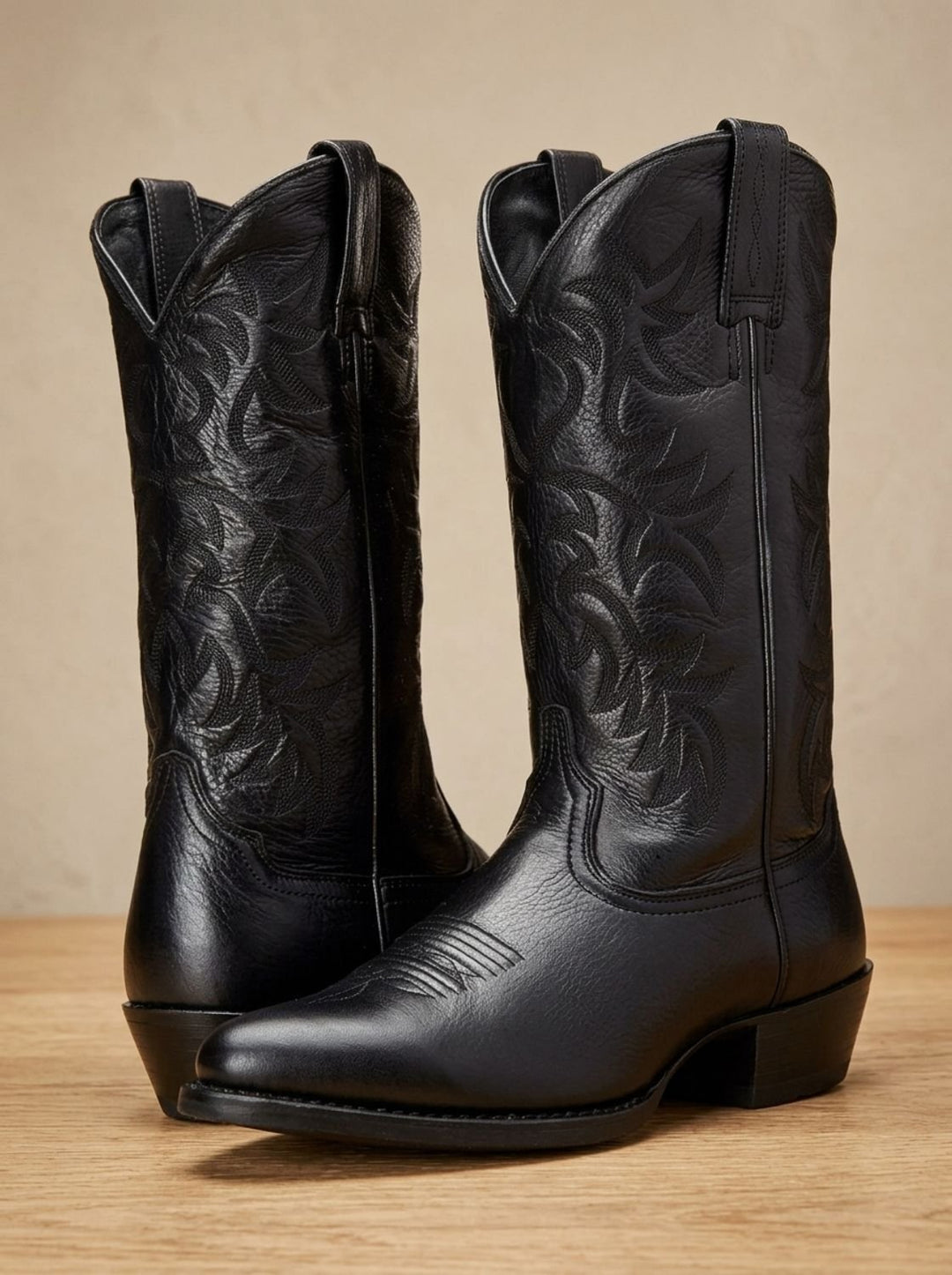 Women's Embroidered Western Cowboy Mid-Calf Block Heel Boots