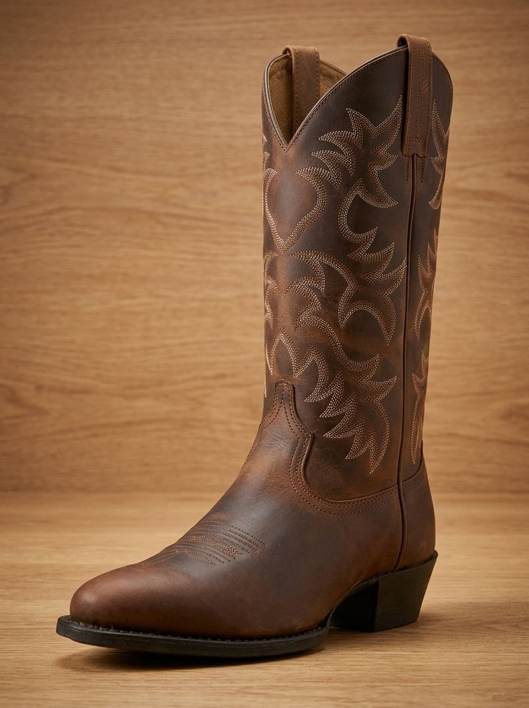 Women's Embroidered Western Cowboy Mid-Calf Block Heel Boots