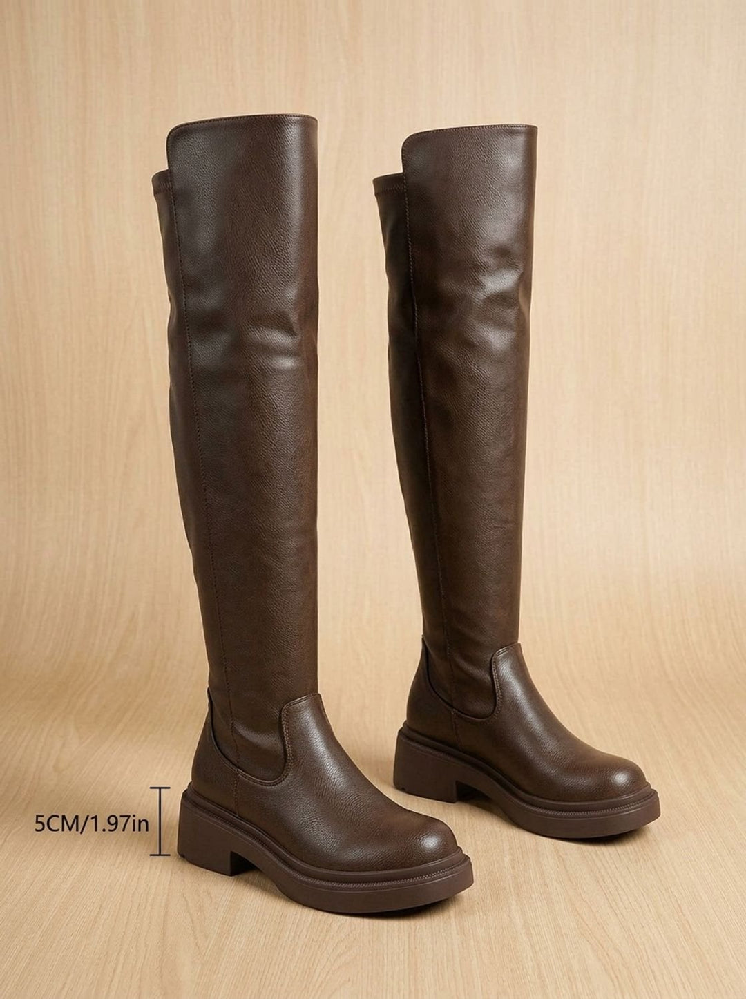 Women's Flat Over-the-Knee Side-Zip Stretch Boots