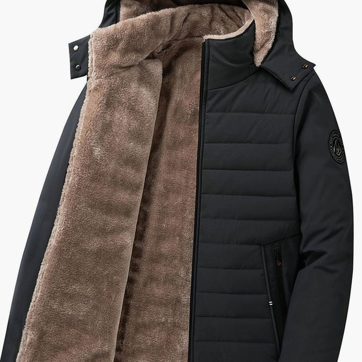 Women's Fleece-Lined Hooded Quilted Puffer Jacket