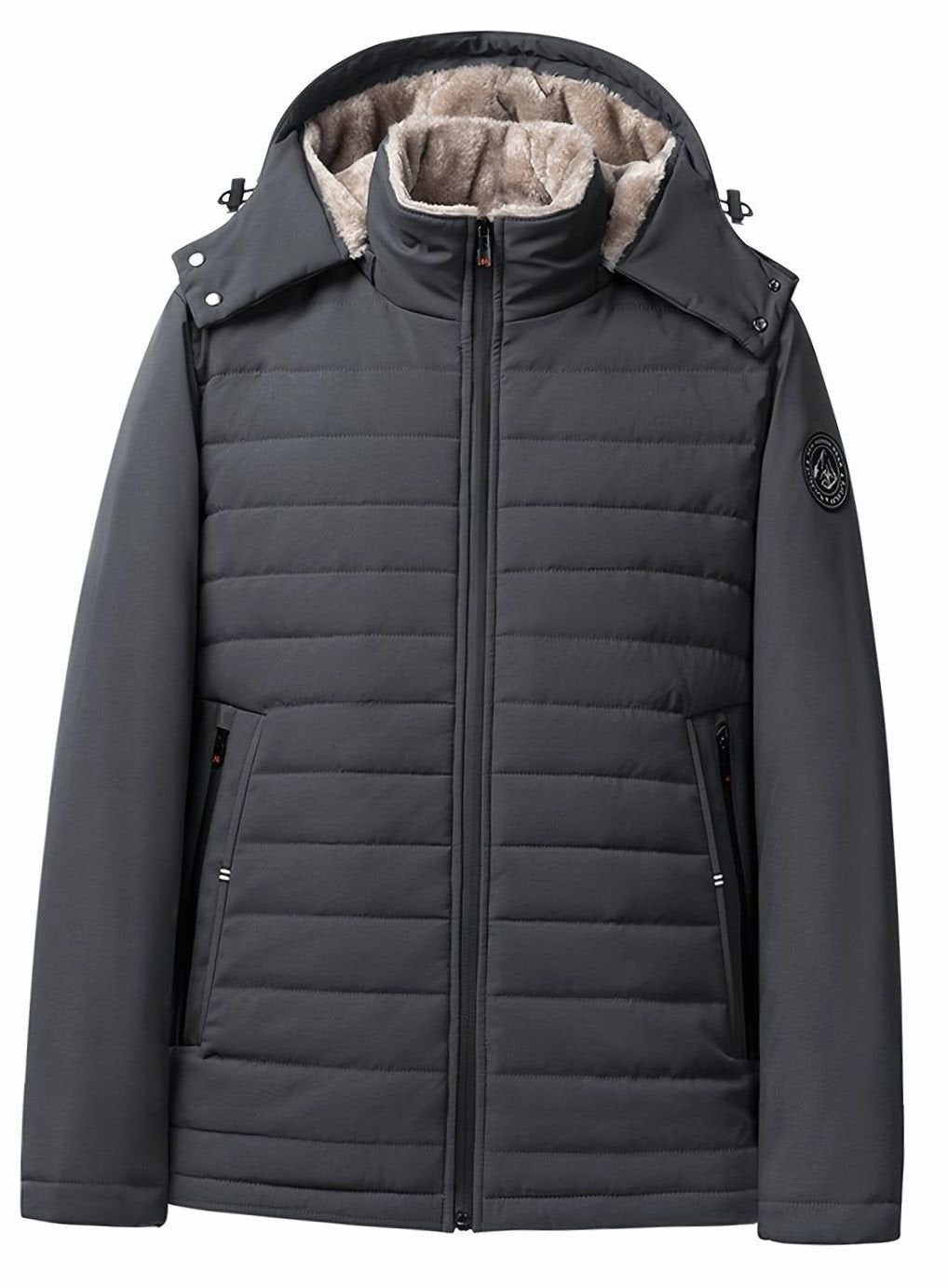 Women's Fleece-Lined Hooded Quilted Puffer Jacket