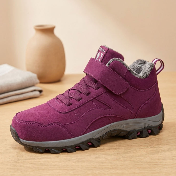 Women's Fleece-Lined Orthopedic Winter Ankle Snow Boots - Pink