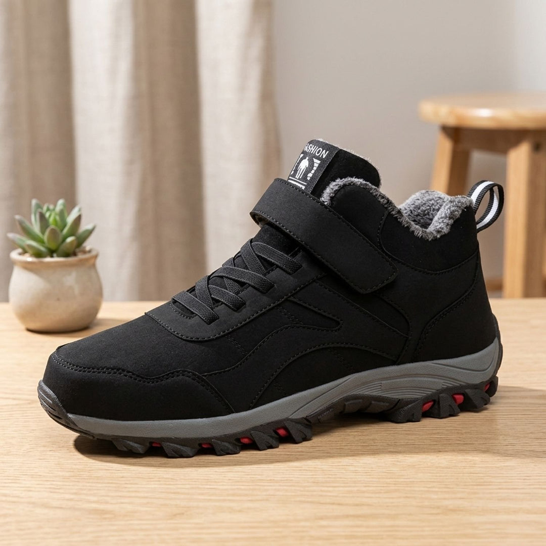 Women's Fleece-Lined Orthopedic Winter Ankle Snow Boots - Black