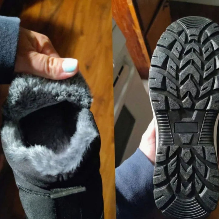 Women's Fleece-Lined Quilted Slip-On Ankle Snow Boots