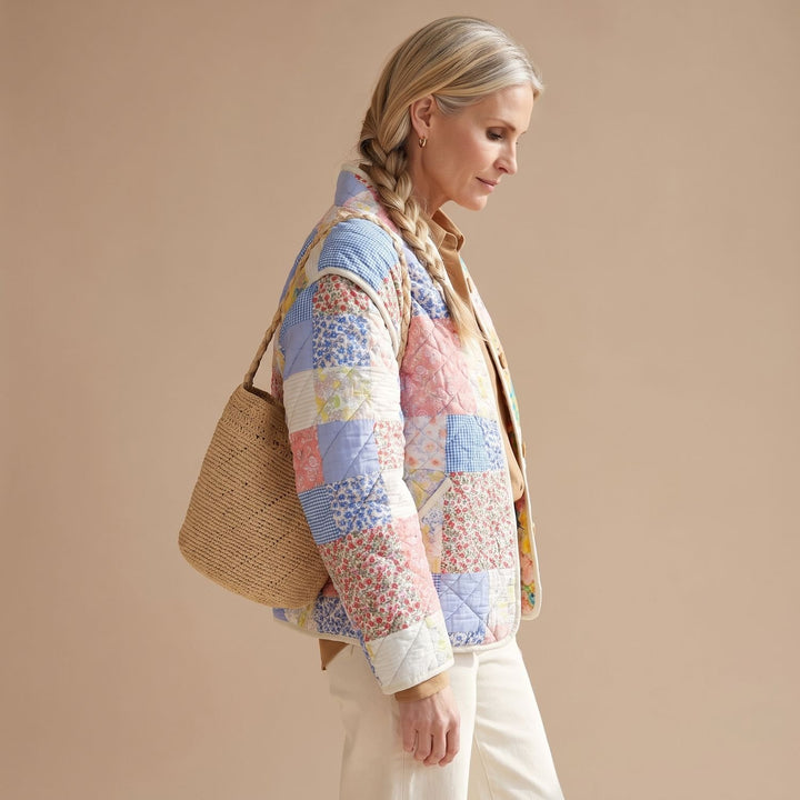 Women's Floral Print Relaxed-Fit Long Jacket
