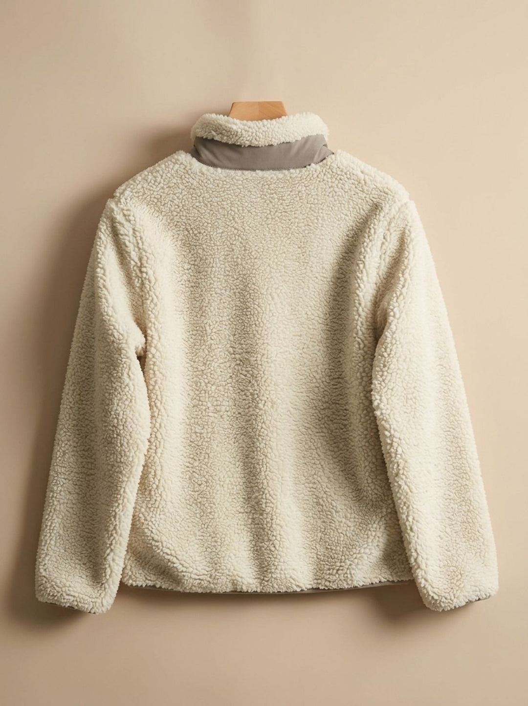 Women's Full Zip-Up Sherpa Fleece Relaxed-Fit Jacket, Beige