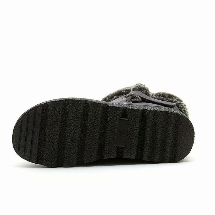 Women's Fur-Trimmed Quilted Mid-Calf Snow Boots