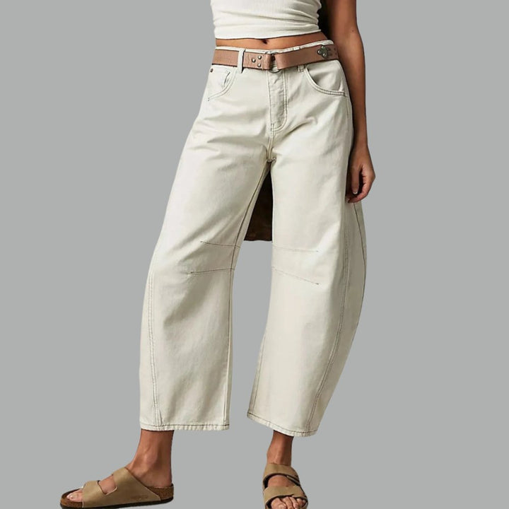 Women's High-Waist Barrel-Leg Relaxed-Fit Denim Jeans