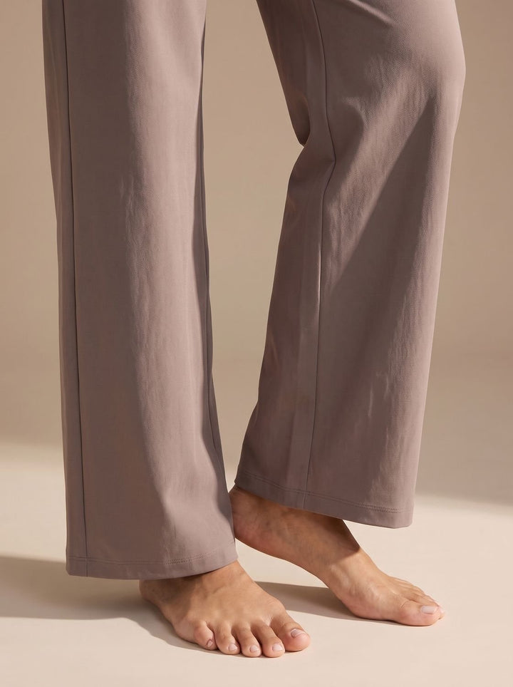 Women's High-Waist Dressy Wide-Leg Trousers with Pockets