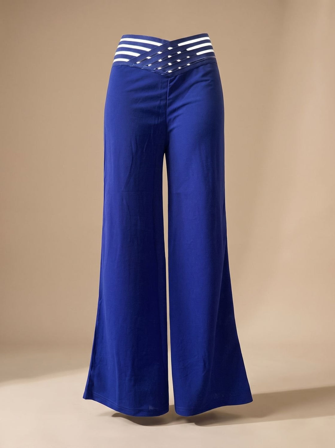 Women's High-Waist Wide-Leg Crossover Waistband Pants