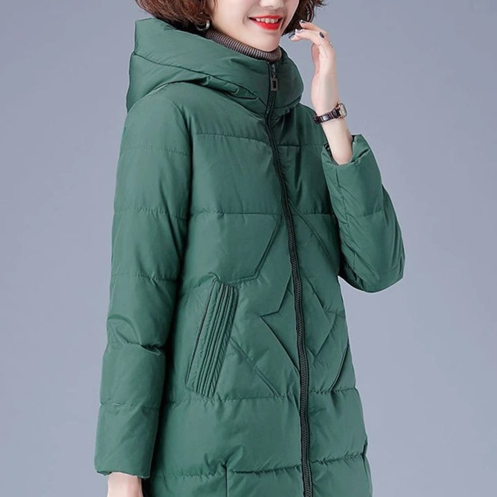 Women's Hooded Padded Zip-Up Winter Jacket