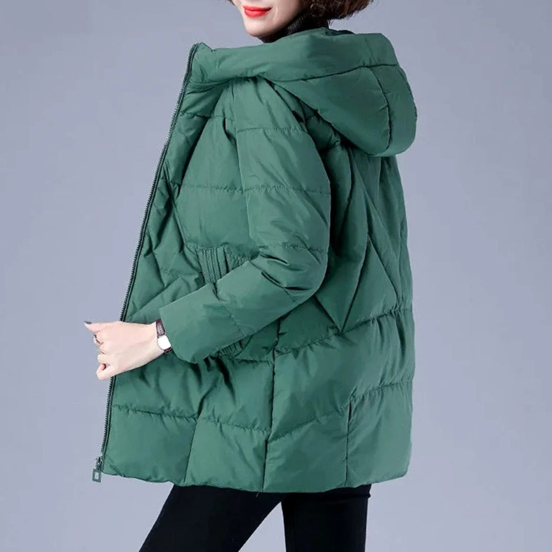 Women's Hooded Padded Zip-Up Winter Jacket