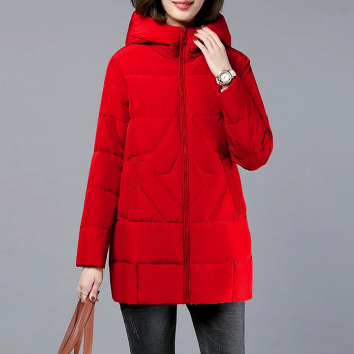 Women's Hooded Padded Zip-Up Winter Jacket
