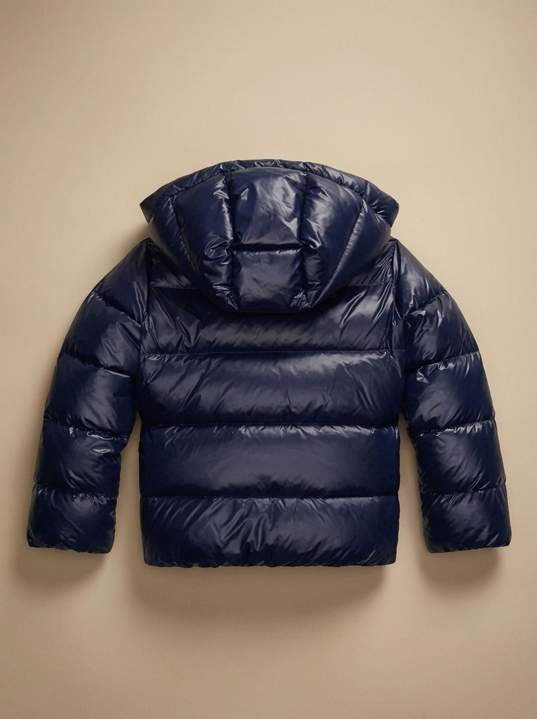 Women's Hooded Quilted Puffer Jacket Glossy Zip-Up Winter Coat