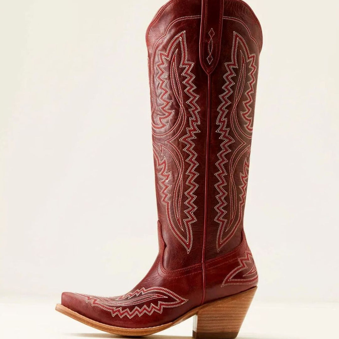 Women's Knee-High Embroidered Pointed-Toe Western Cowboy Boots