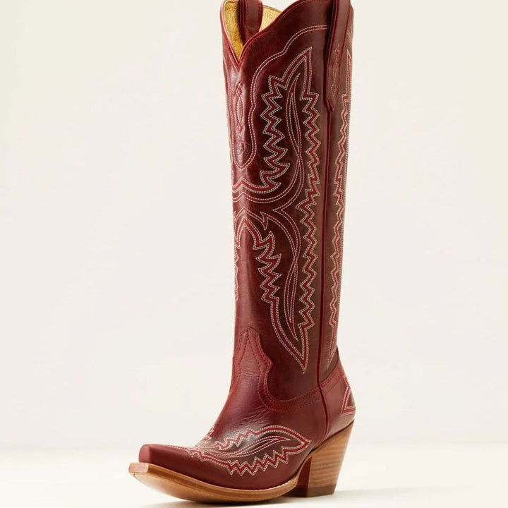 Women's Knee-High Embroidered Pointed-Toe Western Cowboy Boots