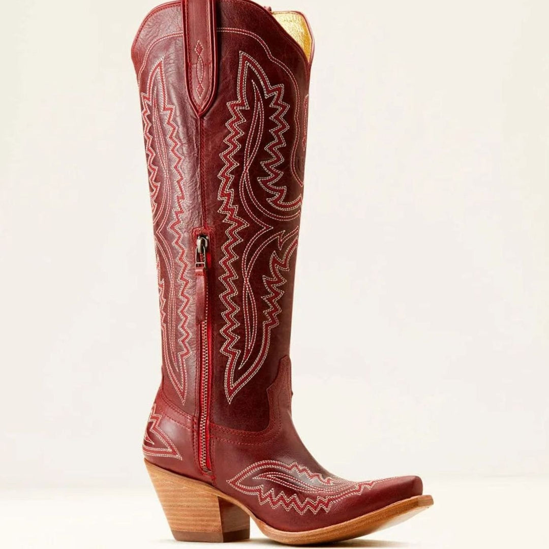 Women's Knee-High Embroidered Pointed-Toe Western Cowboy Boots