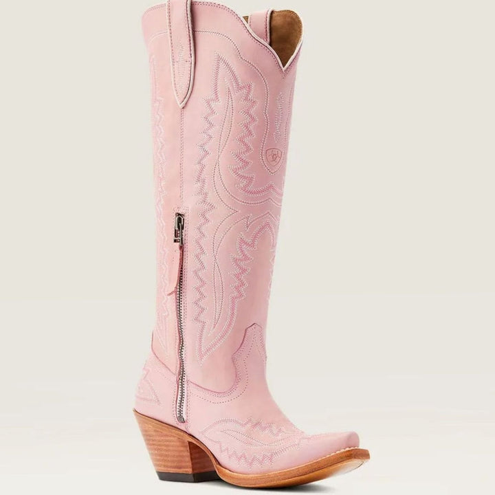 Women's Knee-High Embroidered Pointed-Toe Western Cowboy Boots