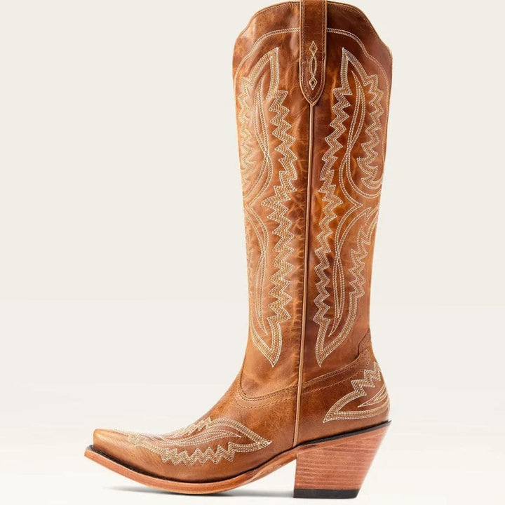 Women's Knee-High Embroidered Pointed-Toe Western Cowboy Boots